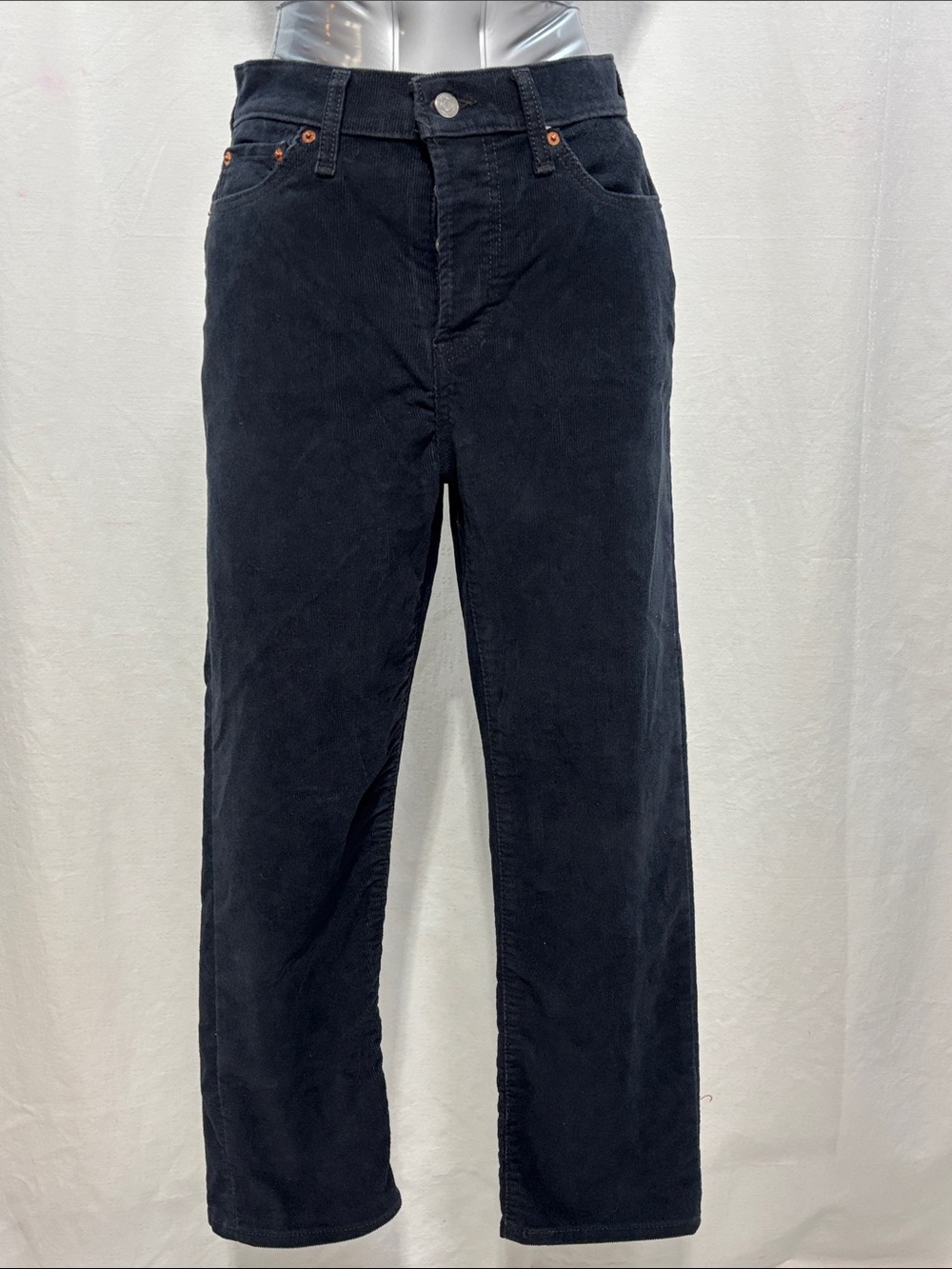 Levi's Women’s Black 28x26 Corduroy Straight-Leg Pants 270 casual every day work